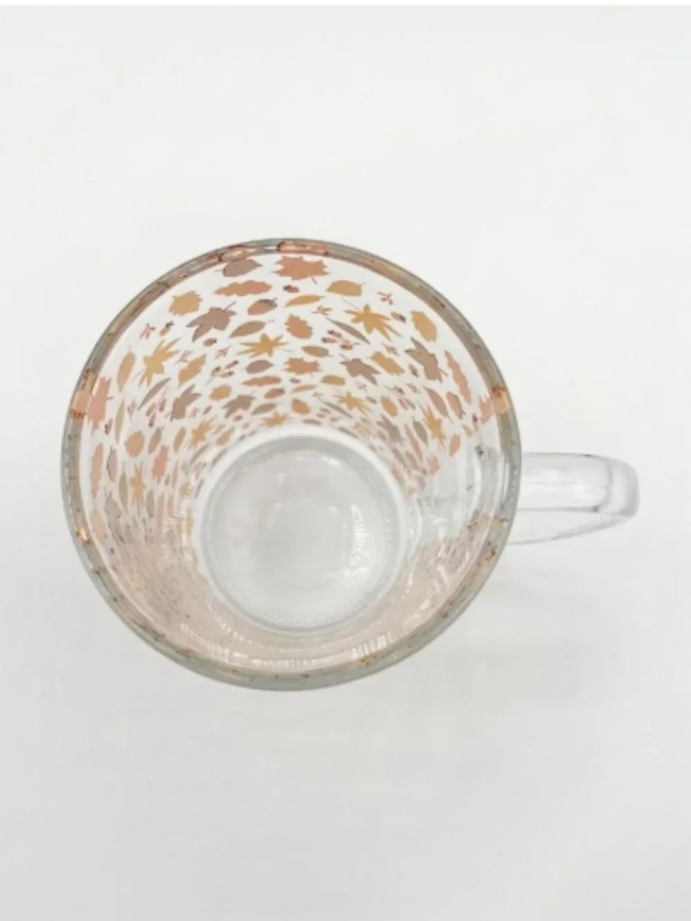 Autumn Leaves Glass Tumbler Mug w Sipper Lid 14oz